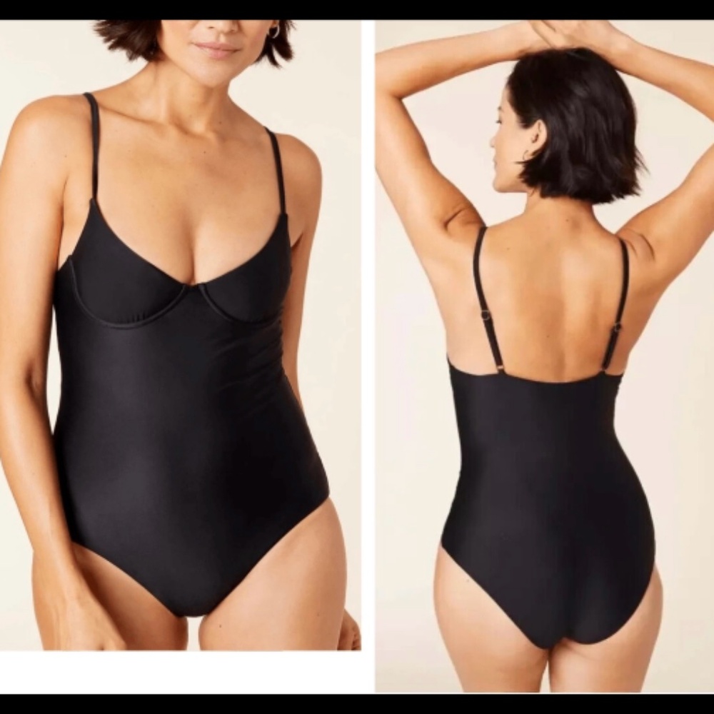 Andie Swim The Luna One Piece Swimsuit Black Size M - NWT